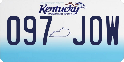 KY license plate 097JOW
