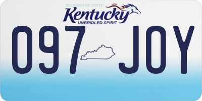 KY license plate 097JOY