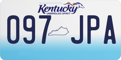 KY license plate 097JPA
