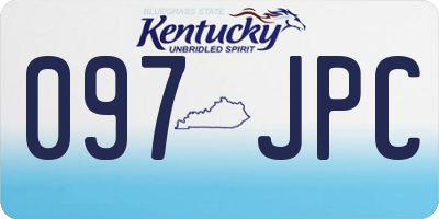 KY license plate 097JPC