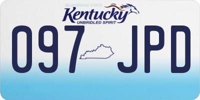 KY license plate 097JPD