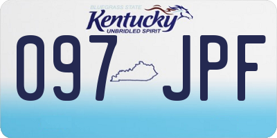 KY license plate 097JPF
