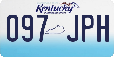 KY license plate 097JPH