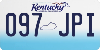 KY license plate 097JPI