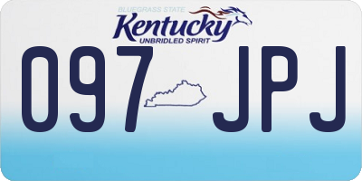 KY license plate 097JPJ