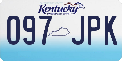 KY license plate 097JPK
