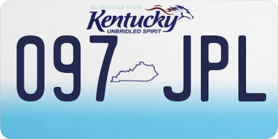 KY license plate 097JPL