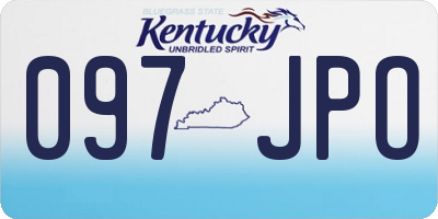 KY license plate 097JPO