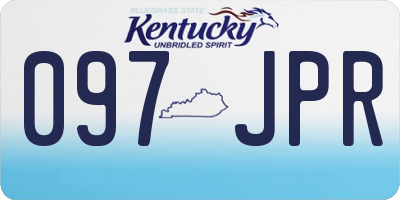 KY license plate 097JPR