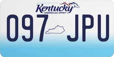 KY license plate 097JPU