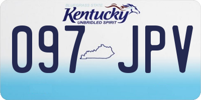 KY license plate 097JPV