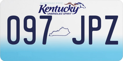 KY license plate 097JPZ