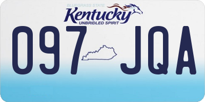 KY license plate 097JQA