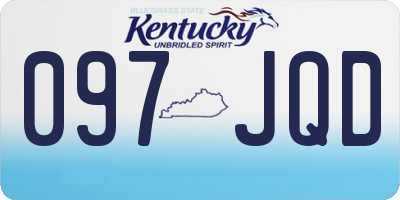 KY license plate 097JQD