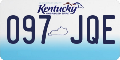 KY license plate 097JQE