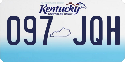 KY license plate 097JQH