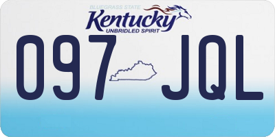 KY license plate 097JQL