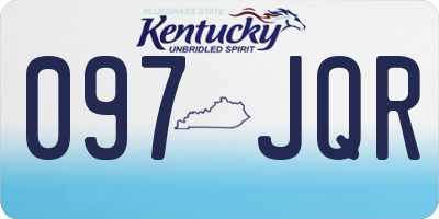 KY license plate 097JQR