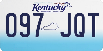 KY license plate 097JQT