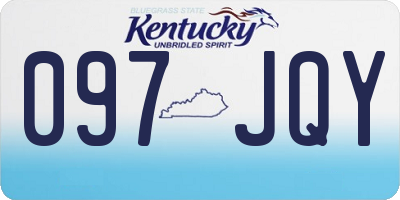 KY license plate 097JQY