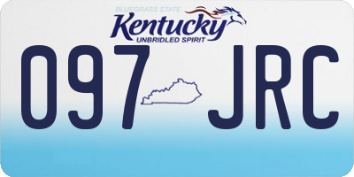 KY license plate 097JRC