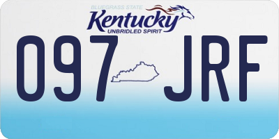 KY license plate 097JRF