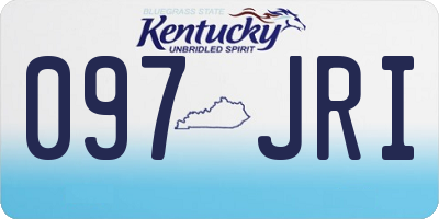 KY license plate 097JRI