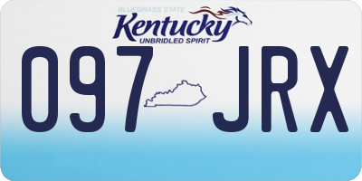 KY license plate 097JRX