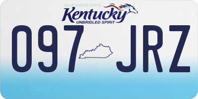 KY license plate 097JRZ