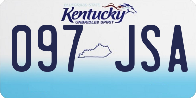 KY license plate 097JSA