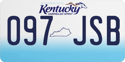 KY license plate 097JSB