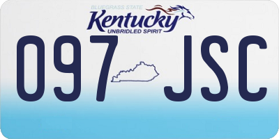 KY license plate 097JSC