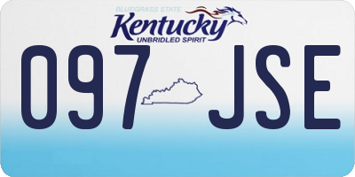 KY license plate 097JSE