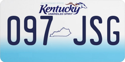 KY license plate 097JSG