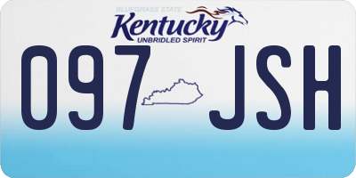 KY license plate 097JSH