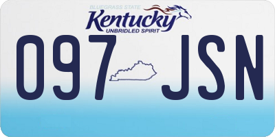 KY license plate 097JSN