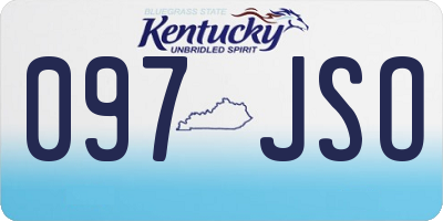 KY license plate 097JSO