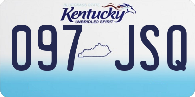 KY license plate 097JSQ