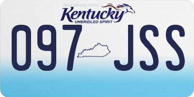 KY license plate 097JSS