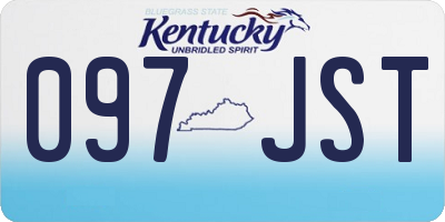 KY license plate 097JST