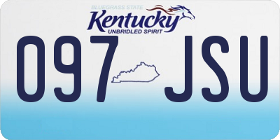 KY license plate 097JSU