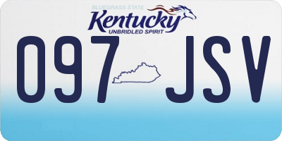 KY license plate 097JSV