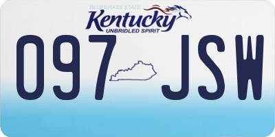 KY license plate 097JSW