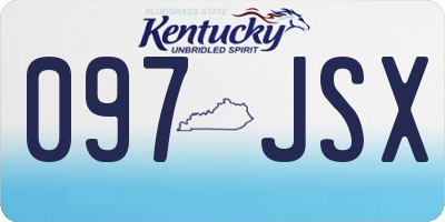 KY license plate 097JSX