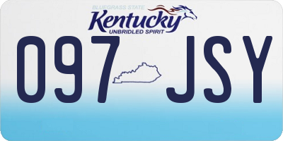 KY license plate 097JSY