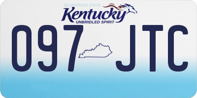 KY license plate 097JTC
