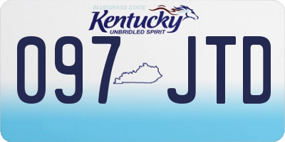 KY license plate 097JTD