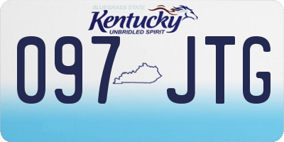 KY license plate 097JTG