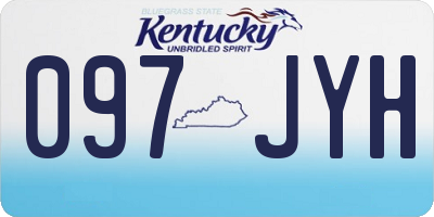 KY license plate 097JYH