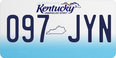 KY license plate 097JYN